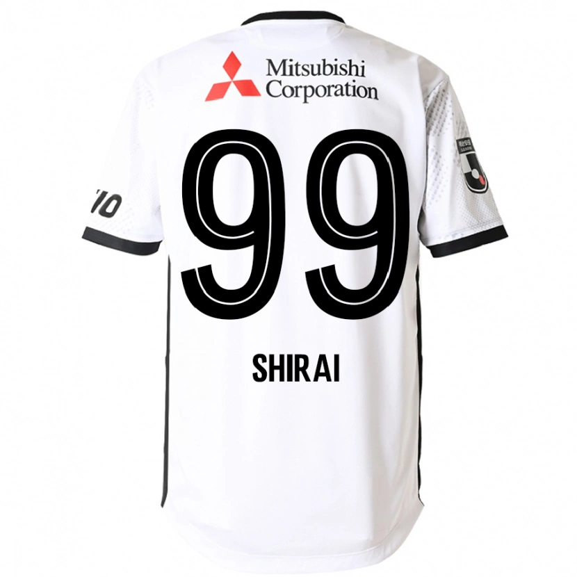 Danxen Dame Kosuke Shirai #99 Hvit Svart Bortetrøye Drakt Trøye 2025/26 Skjorter T-Skjorte