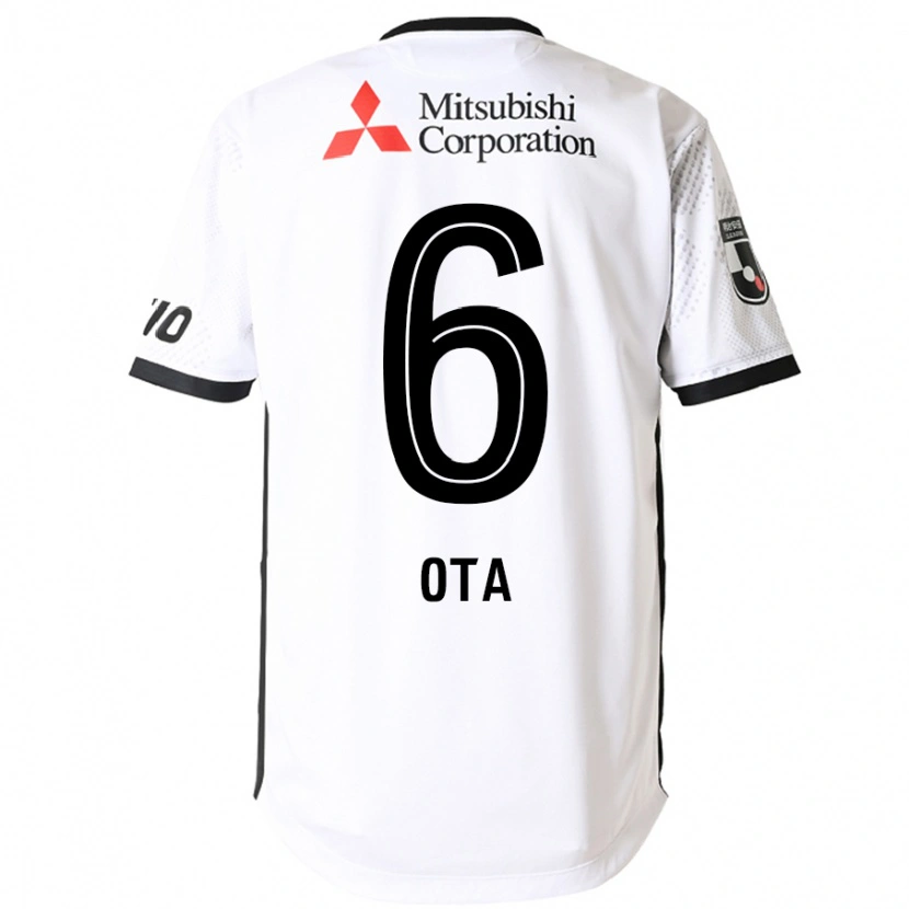 Danxen Dame Kosuke Ota #6 Hvit Svart Bortetrøye Drakt Trøye 2025/26 Skjorter T-Skjorte