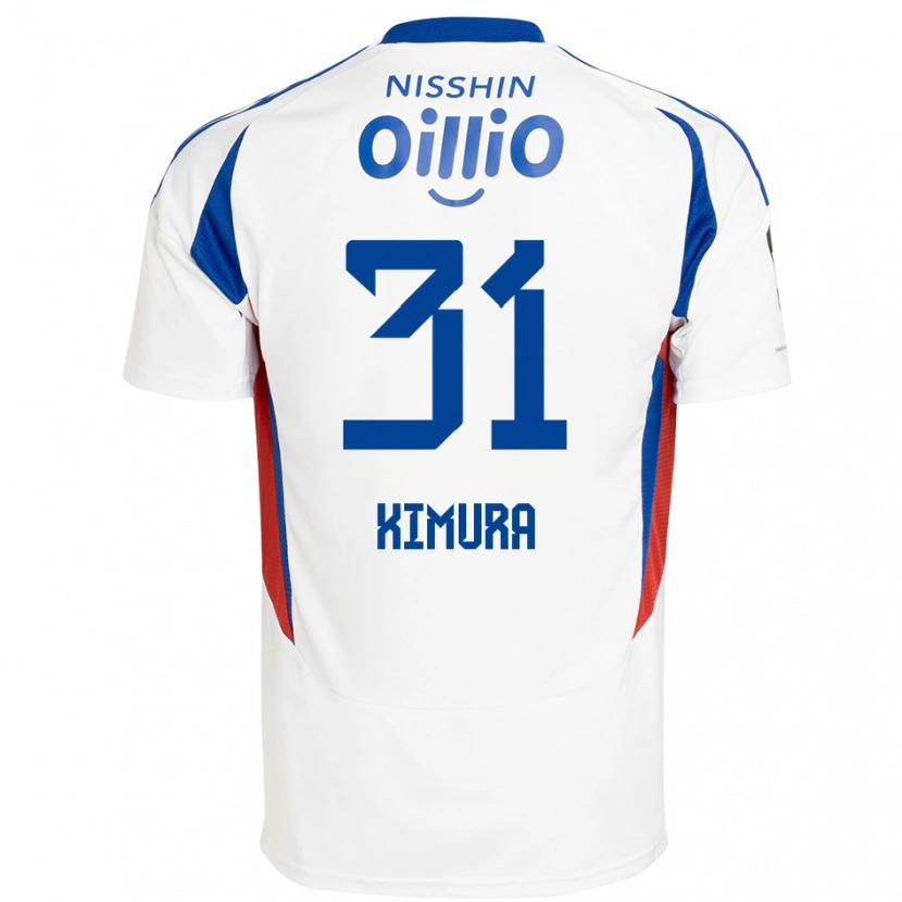 Danxen Dame Ryoya Kimura #31 Hvit Kongeblå Bortetrøye Drakt Trøye 2025/26 Skjorter T-Skjorte