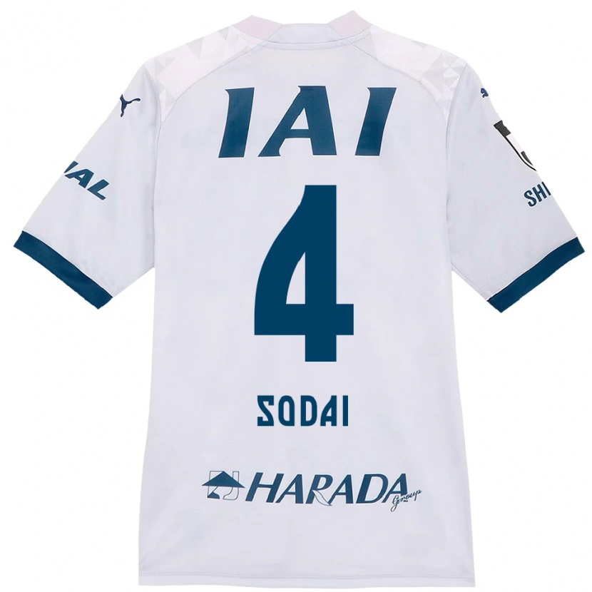 Danxen Dame Sodai Hasukawa #4 Hvit Kongeblå Bortetrøye Drakt Trøye 2025/26 Skjorter T-Skjorte