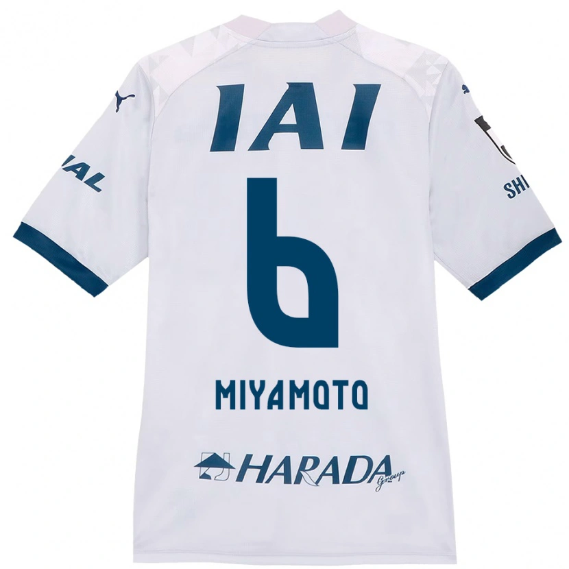 Danxen Dame Kota Miyamoto #6 Hvit Kongeblå Bortetrøye Drakt Trøye 2025/26 Skjorter T-Skjorte