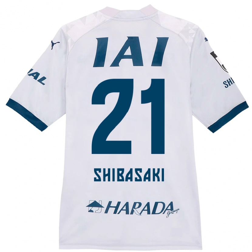 Danxen Dame Kaito Shibasaki #21 Hvit Kongeblå Bortetrøye Drakt Trøye 2025/26 Skjorter T-Skjorte