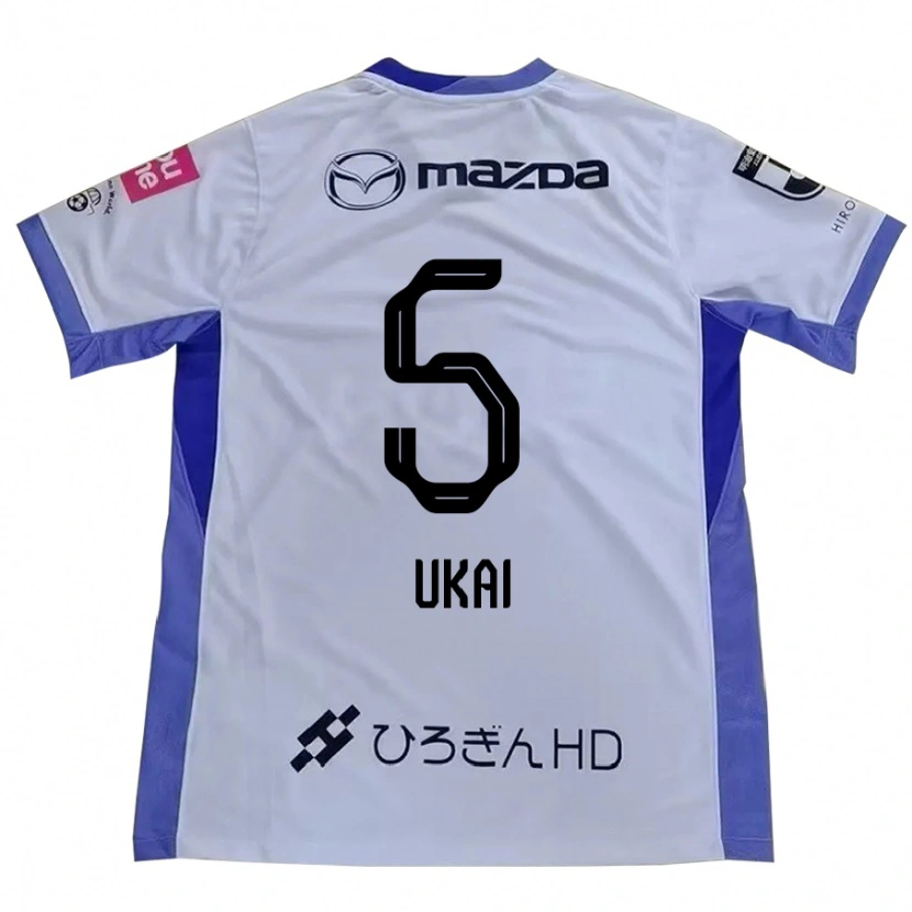 Danxen Dame Hiroto Ukai #5 Hvit Oransje Bortetrøye Drakt Trøye 2025/26 Skjorter T-Skjorte