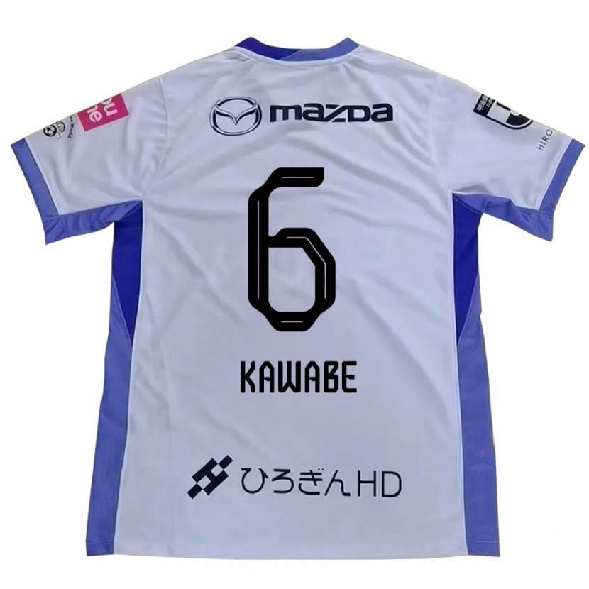 Danxen Dame Hayao Kawabe #6 Hvit Oransje Bortetrøye Drakt Trøye 2025/26 Skjorter T-Skjorte