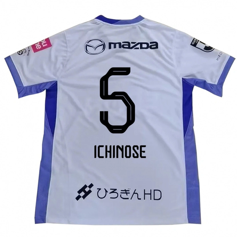 Danxen Dame Chisato Ichinose #5 Hvit Oransje Bortetrøye Drakt Trøye 2025/26 Skjorter T-Skjorte