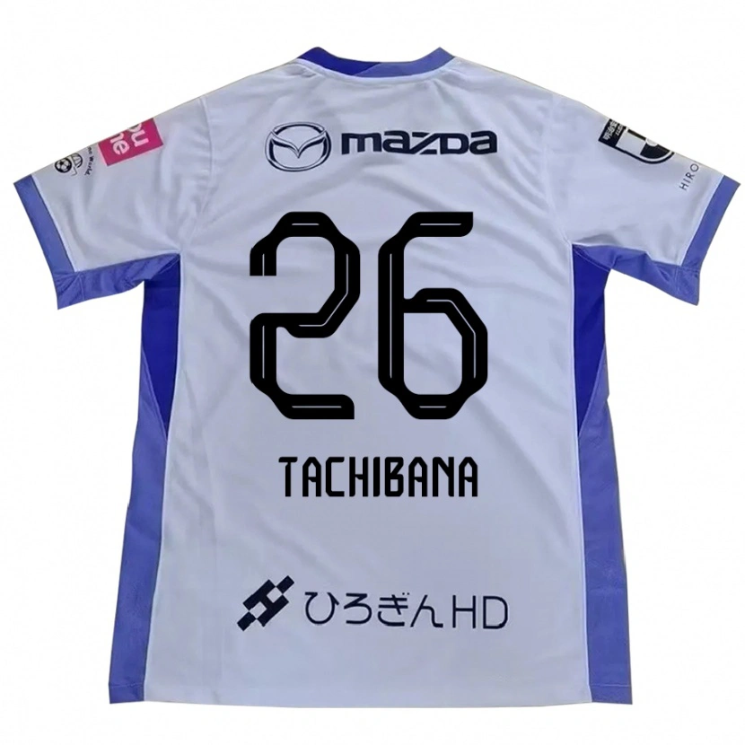 Danxen Dame Yo Tachibana #26 Hvit Oransje Bortetrøye Drakt Trøye 2025/26 Skjorter T-Skjorte