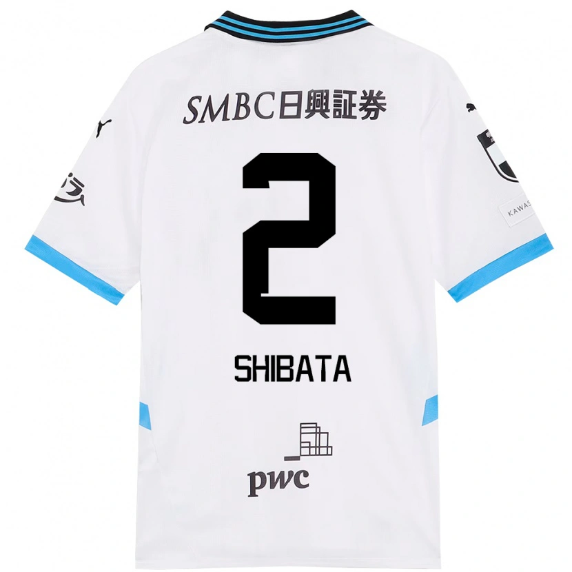 Danxen Dame Shotaro Shibata #2 Hvit Himmelsblå Bortetrøye Drakt Trøye 2025/26 Skjorter T-Skjorte