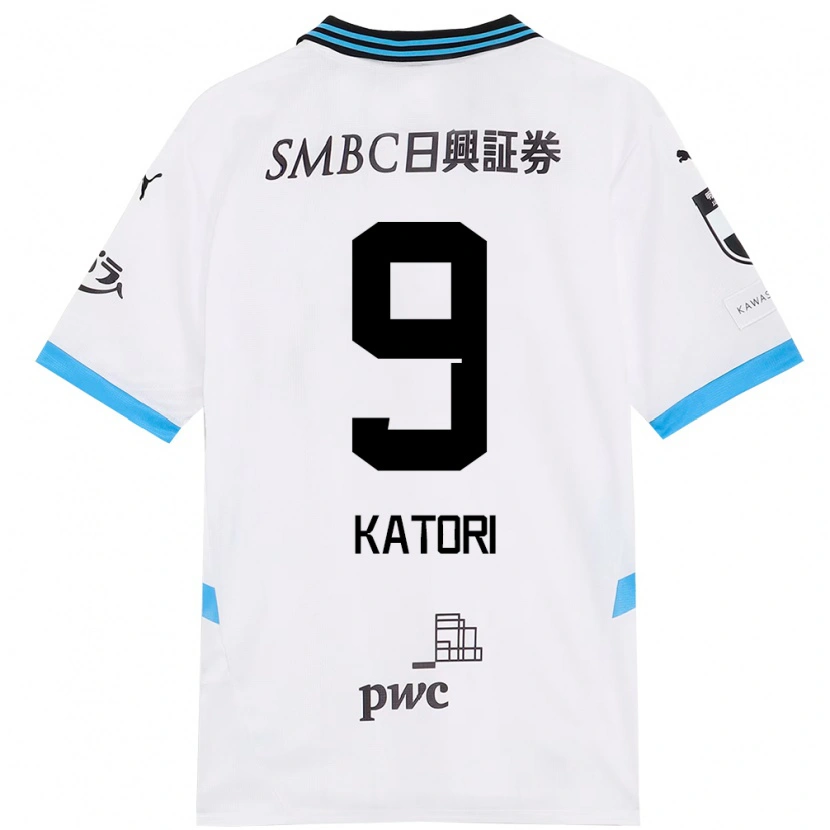 Danxen Dame Takeshi Katori #9 Hvit Himmelsblå Bortetrøye Drakt Trøye 2025/26 Skjorter T-Skjorte