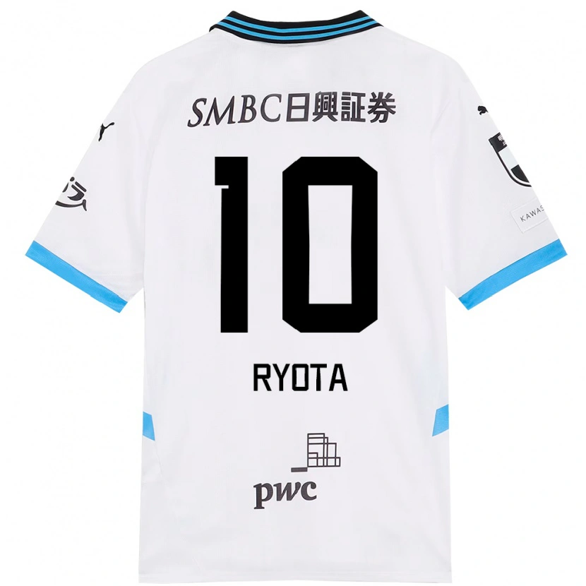 Danxen Dame Ryota Oshima #10 Hvit Himmelsblå Bortetrøye Drakt Trøye 2025/26 Skjorter T-Skjorte