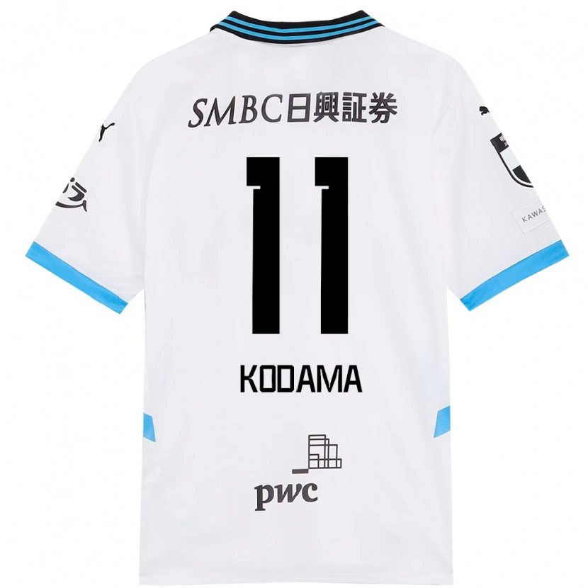 Danxen Dame Shotaro Kodama #11 Hvit Himmelsblå Bortetrøye Drakt Trøye 2025/26 Skjorter T-Skjorte