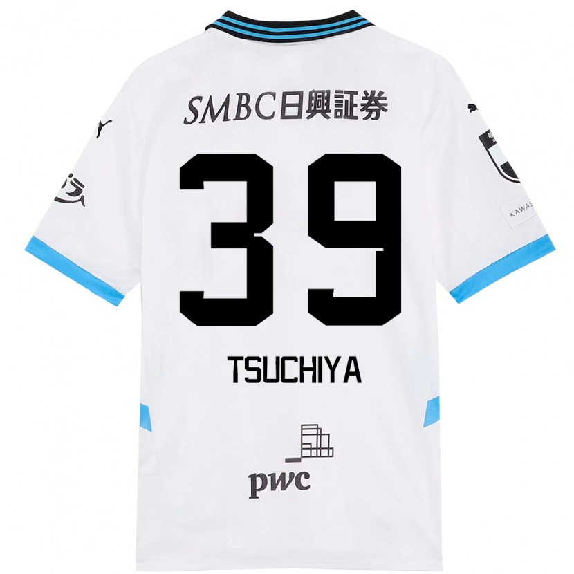 Danxen Dame Kaito Tsuchiya #39 Hvit Himmelsblå Bortetrøye Drakt Trøye 2025/26 Skjorter T-Skjorte