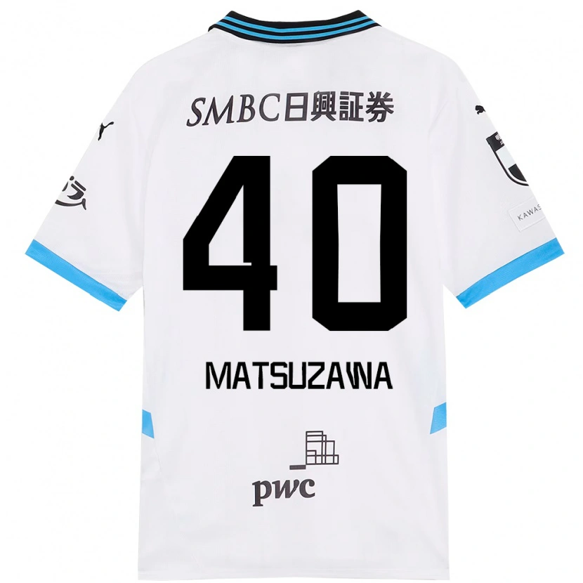 Danxen Dame Naoto Matsuzawa #40 Hvit Himmelsblå Bortetrøye Drakt Trøye 2025/26 Skjorter T-Skjorte