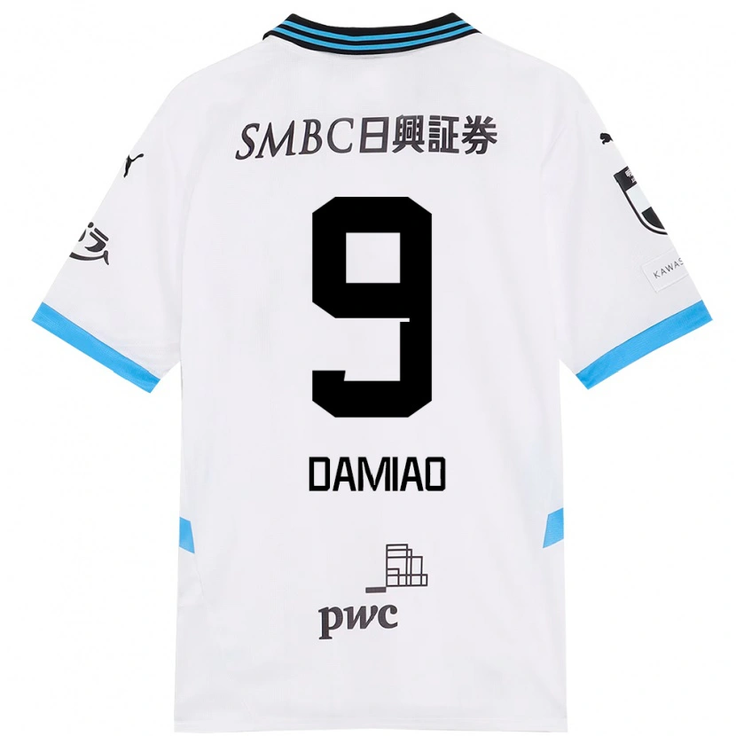 Danxen Dame Leandro Damiao #9 Hvit Himmelsblå Bortetrøye Drakt Trøye 2025/26 Skjorter T-Skjorte