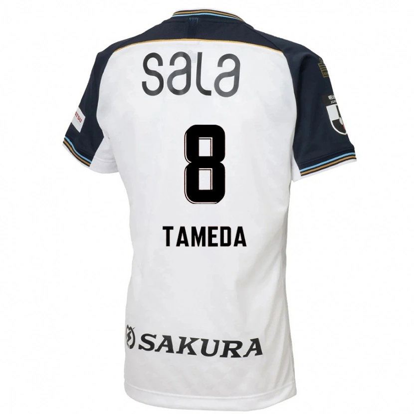 Danxen Dame Hirotaka Tameda #8 Hvit Svart Bortetrøye Drakt Trøye 2025/26 Skjorter T-Skjorte