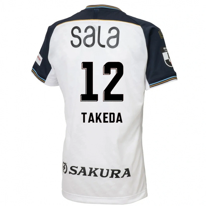 Danxen Dame Yusei Takeda #12 Hvit Svart Bortetrøye Drakt Trøye 2025/26 Skjorter T-Skjorte