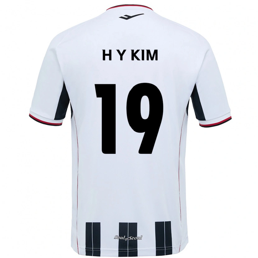 Danxen Dame Yong-Hyuk Kim #19 Hvit Svart Bortetrøye Drakt Trøye 2025/26 Skjorter T-Skjorte
