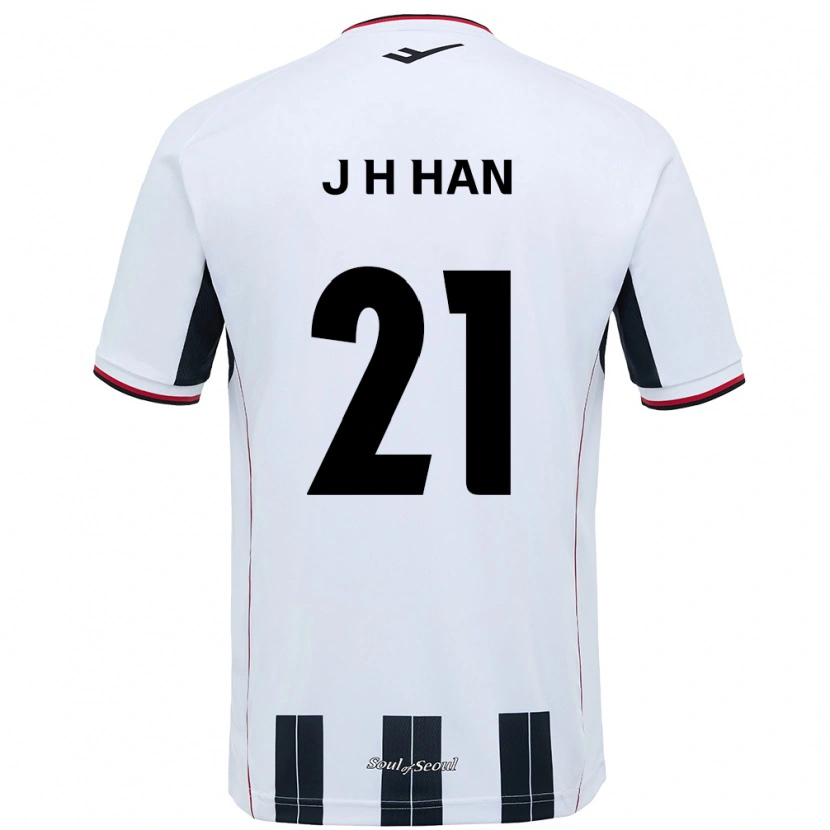 Danxen Dame Jun-Hee Han #21 Hvit Svart Bortetrøye Drakt Trøye 2025/26 Skjorter T-Skjorte