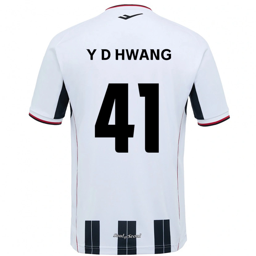 Danxen Dame Do-Yoon Hwang #41 Hvit Svart Bortetrøye Drakt Trøye 2025/26 Skjorter T-Skjorte