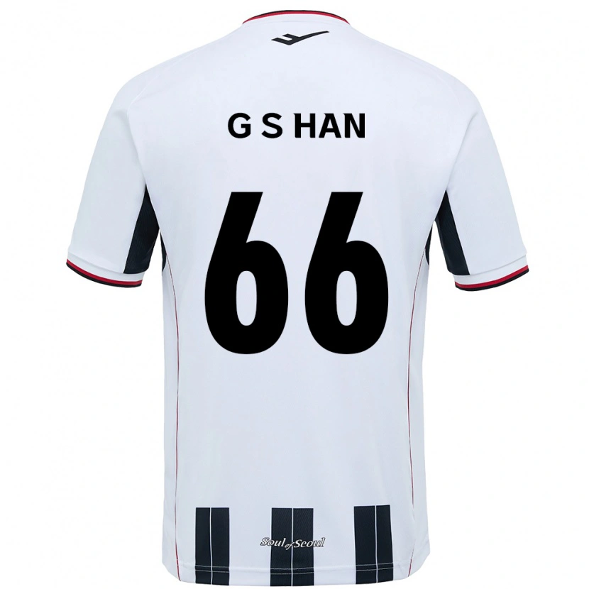 Danxen Dame Seung-Gyu Han #66 Hvit Svart Bortetrøye Drakt Trøye 2025/26 Skjorter T-Skjorte