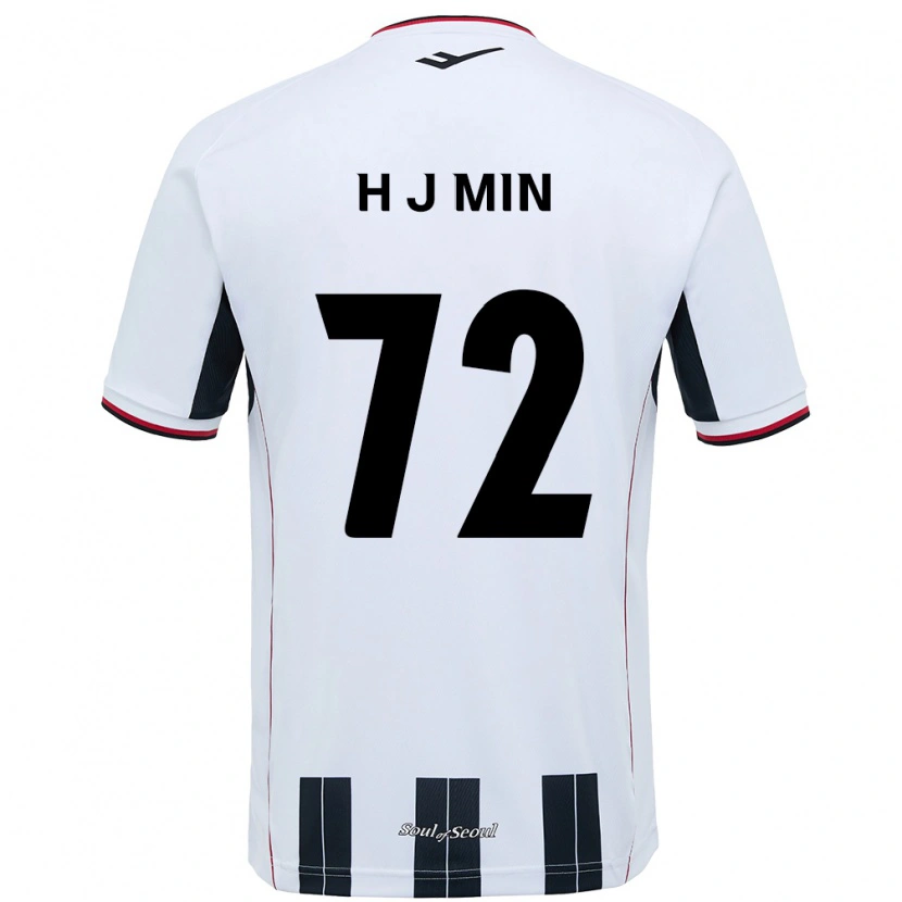 Danxen Dame Ji-Hoon Min #72 Hvit Svart Bortetrøye Drakt Trøye 2025/26 Skjorter T-Skjorte