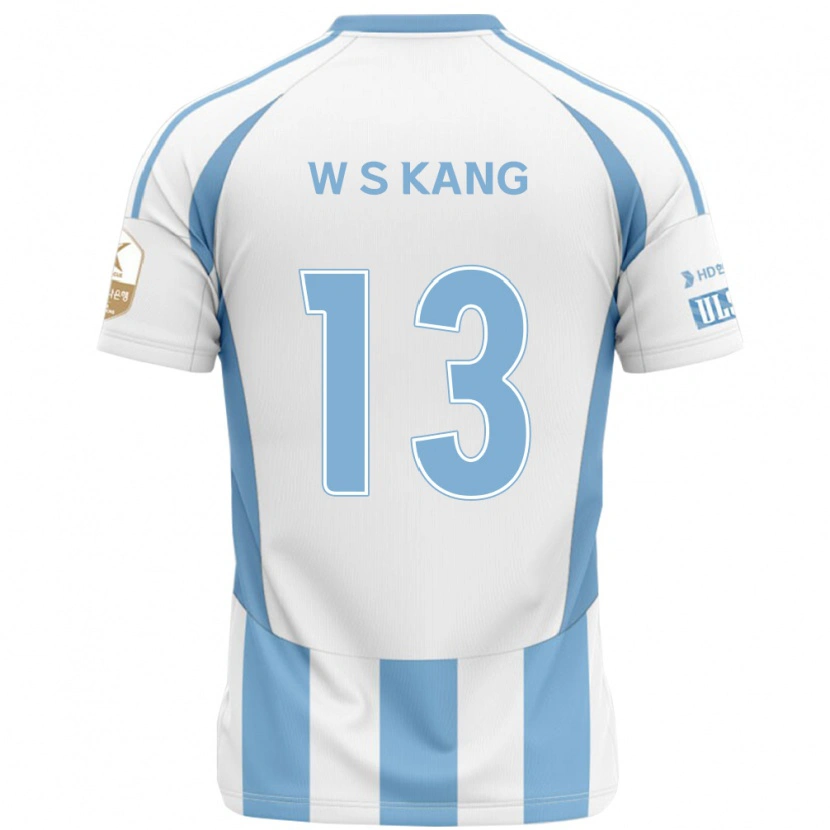 Danxen Dame Sang-Woo Kang #13 Hvit Himmelsblå Bortetrøye Drakt Trøye 2025/26 Skjorter T-Skjorte