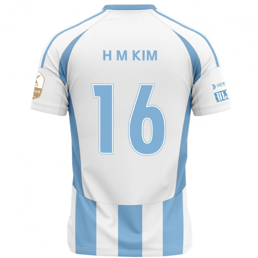 Danxen Dame Ha-Min Kim #16 Hvit Himmelsblå Bortetrøye Drakt Trøye 2025/26 Skjorter T-Skjorte