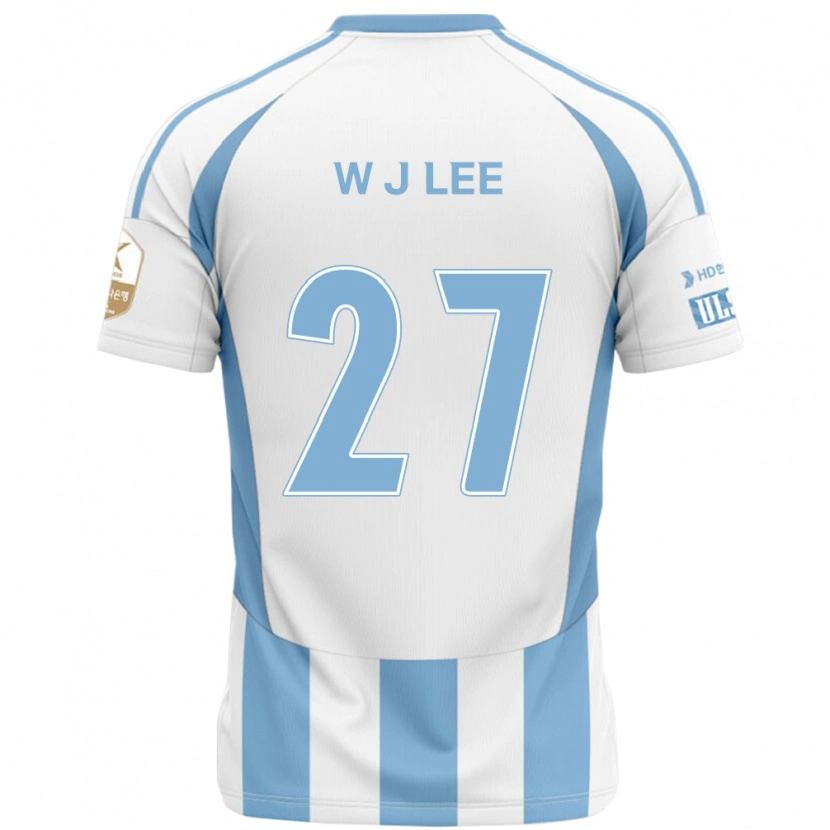 Danxen Dame Ji-Woo Lee #27 Hvit Himmelsblå Bortetrøye Drakt Trøye 2025/26 Skjorter T-Skjorte