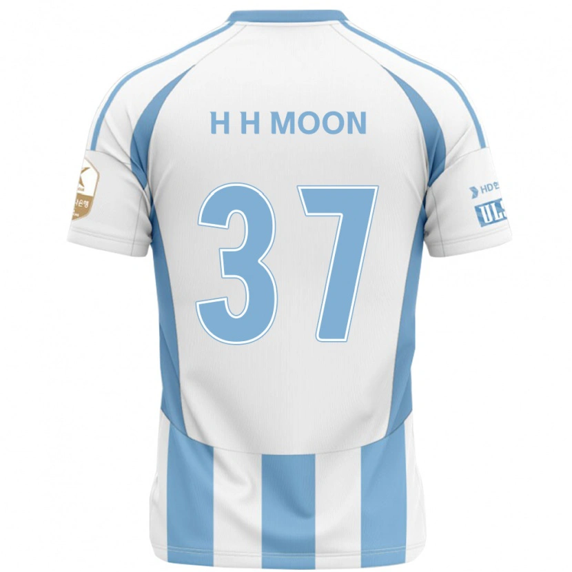 Danxen Dame Hyeon-Ho Moon #37 Hvit Himmelsblå Bortetrøye Drakt Trøye 2025/26 Skjorter T-Skjorte