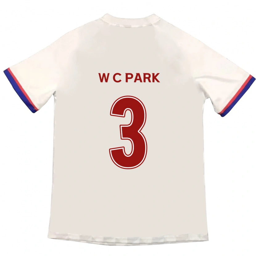 Danxen Dame Cheol-Woo Park #3 Off-White Rød Bortetrøye Drakt Trøye 2025/26 Skjorter T-Skjorte