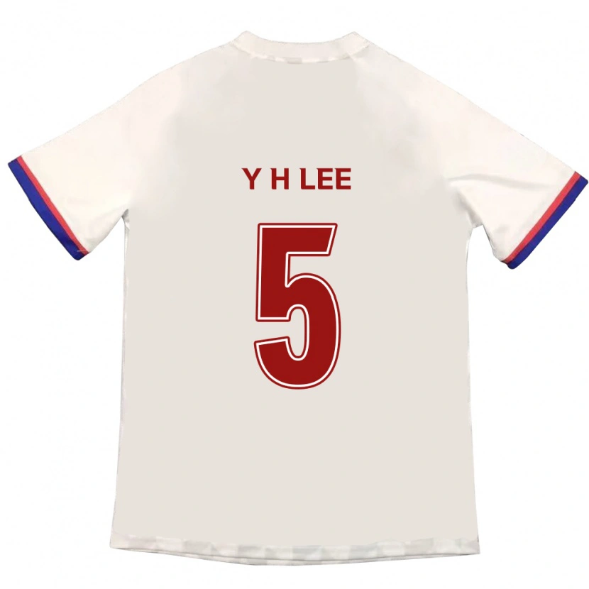 Danxen Dame Hyeon-Yong Lee #5 Off-White Rød Bortetrøye Drakt Trøye 2025/26 Skjorter T-Skjorte