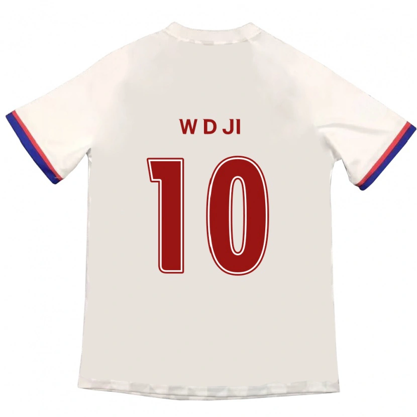 Danxen Dame Dong-Won Ji #10 Off-White Rød Bortetrøye Drakt Trøye 2025/26 Skjorter T-Skjorte