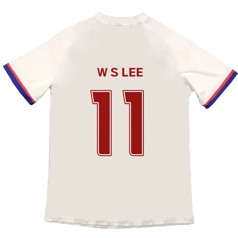 Danxen Dame Seung-Woo Lee #11 Off-White Rød Bortetrøye Drakt Trøye 2025/26 Skjorter T-Skjorte