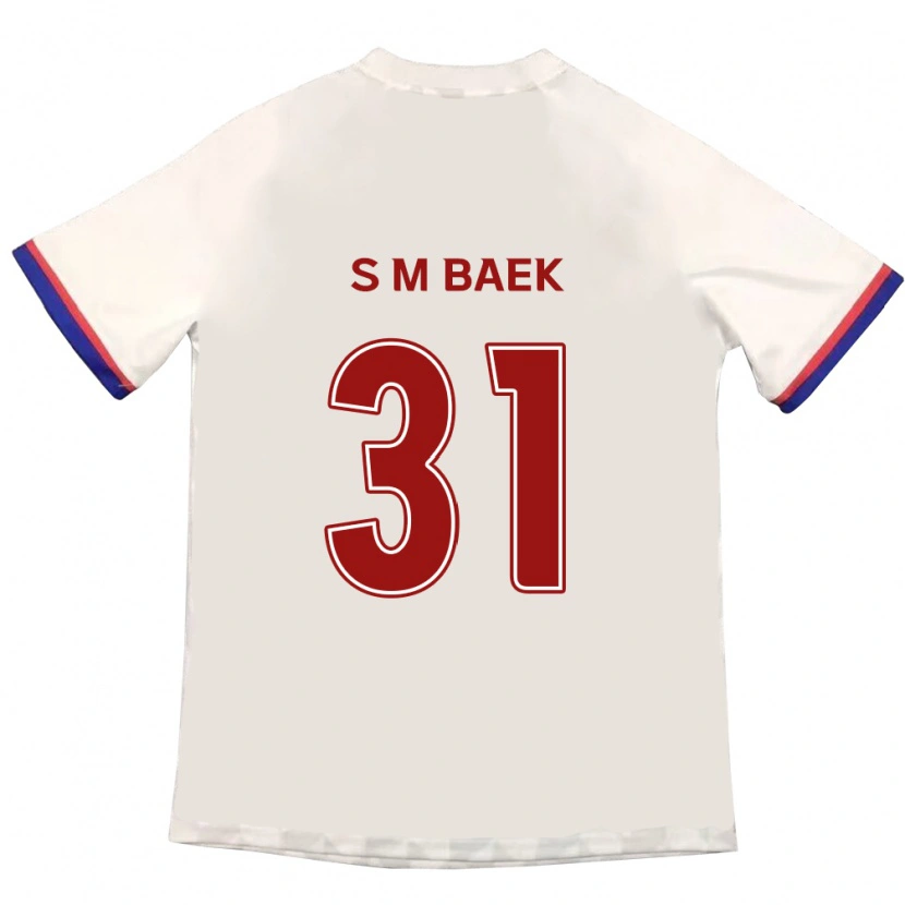 Danxen Dame Seung-Min Baek #31 Off-White Rød Bortetrøye Drakt Trøye 2025/26 Skjorter T-Skjorte