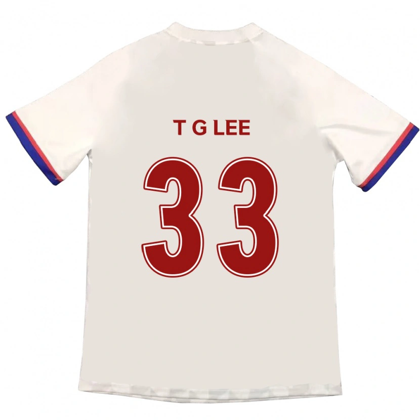 Danxen Dame Taek-Geun Lee #33 Off-White Rød Bortetrøye Drakt Trøye 2025/26 Skjorter T-Skjorte