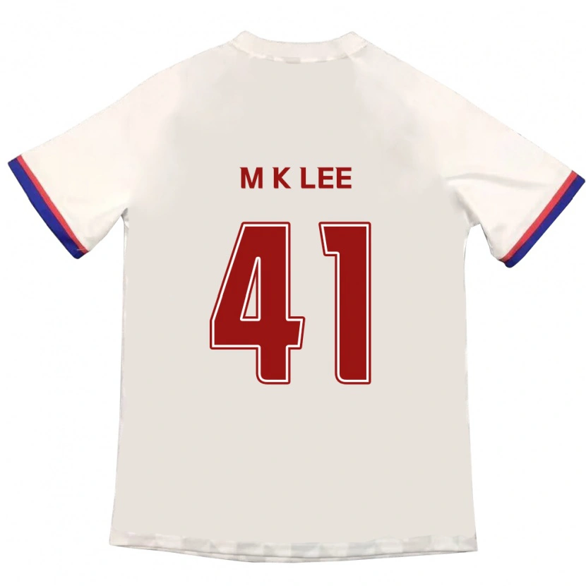 Danxen Dame Kyung-Min Lee #41 Off-White Rød Bortetrøye Drakt Trøye 2025/26 Skjorter T-Skjorte