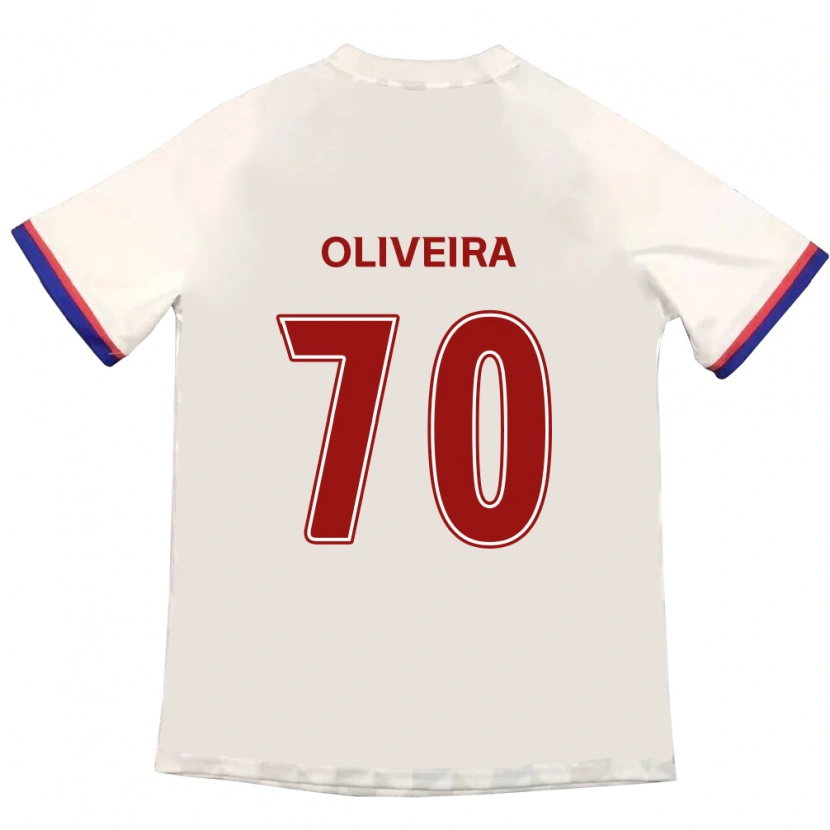 Danxen Dame Anderson Oliveira #70 Off-White Rød Bortetrøye Drakt Trøye 2025/26 Skjorter T-Skjorte