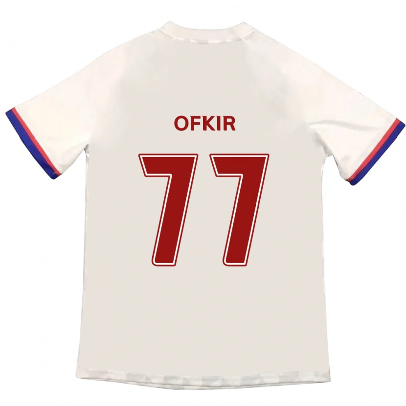 Danxen Dame Mohamed Ofkir #77 Off-White Rød Bortetrøye Drakt Trøye 2025/26 Skjorter T-Skjorte