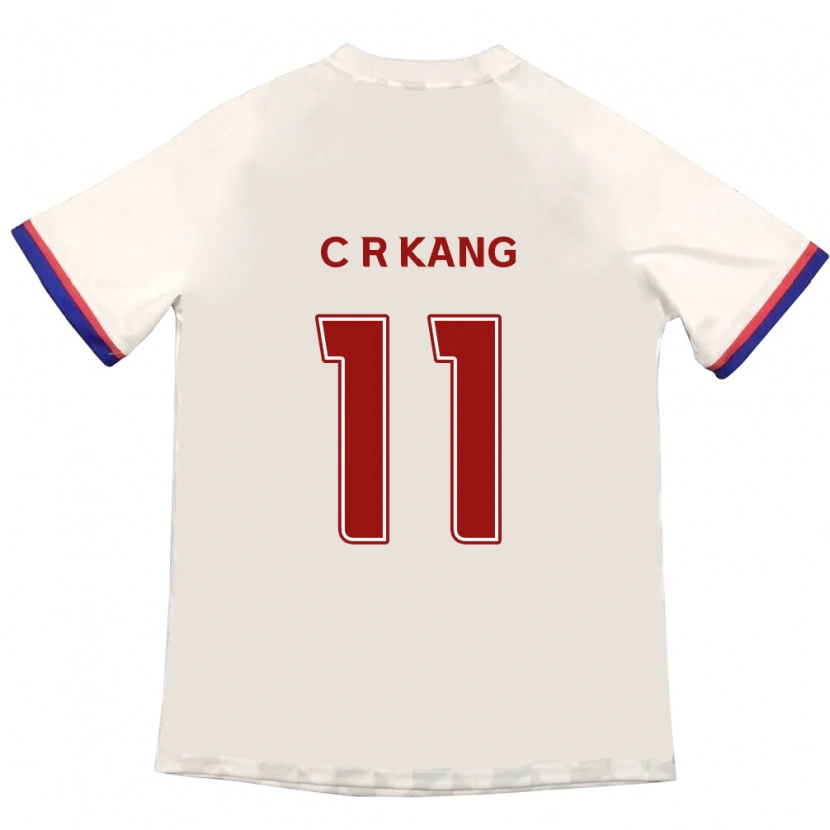 Danxen Dame Kang Chae-Rim #11 Off-White Rød Bortetrøye Drakt Trøye 2025/26 Skjorter T-Skjorte