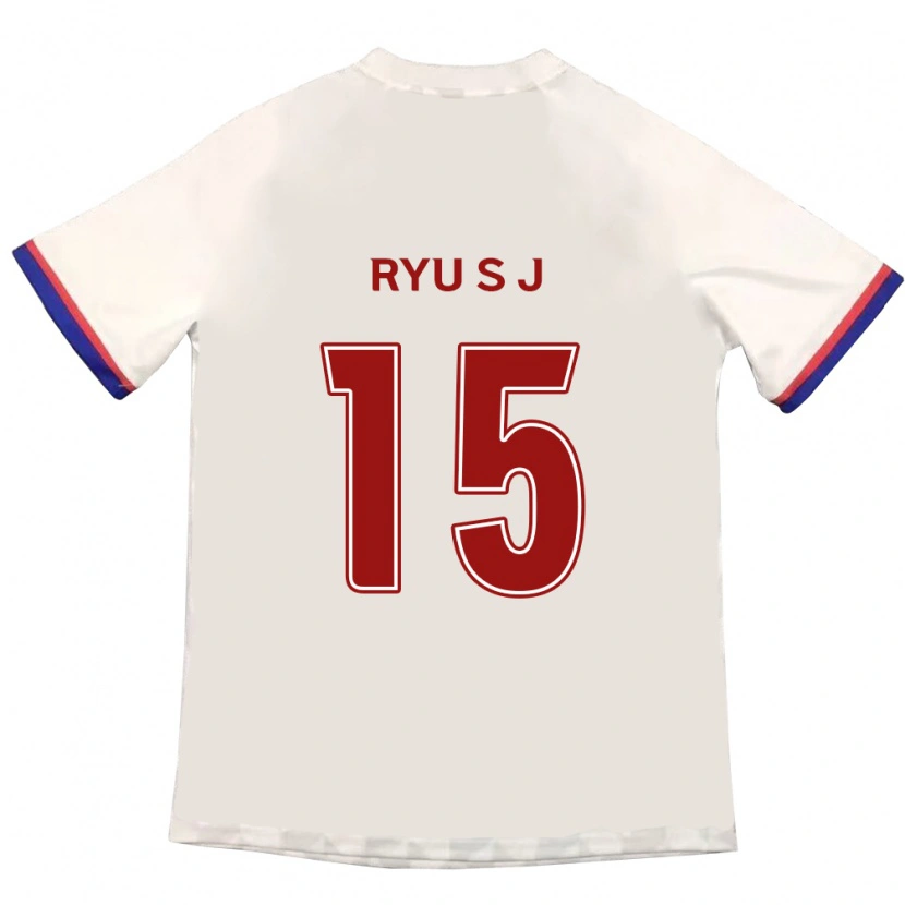 Danxen Dame Ryu Soo-Jung #15 Off-White Rød Bortetrøye Drakt Trøye 2025/26 Skjorter T-Skjorte