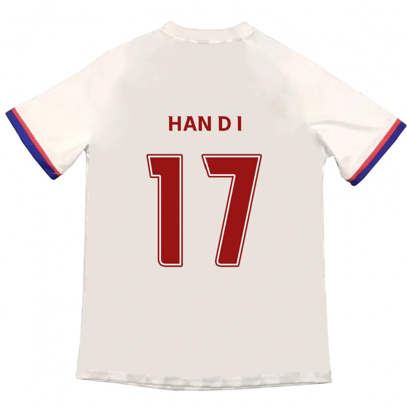 Danxen Dame Han Da-In #17 Off-White Rød Bortetrøye Drakt Trøye 2025/26 Skjorter T-Skjorte