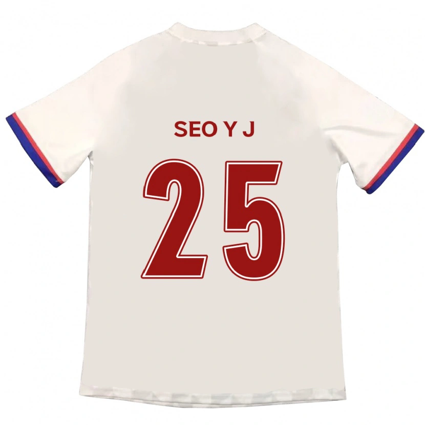 Danxen Dame Seo Ye-Jin #25 Off-White Rød Bortetrøye Drakt Trøye 2025/26 Skjorter T-Skjorte