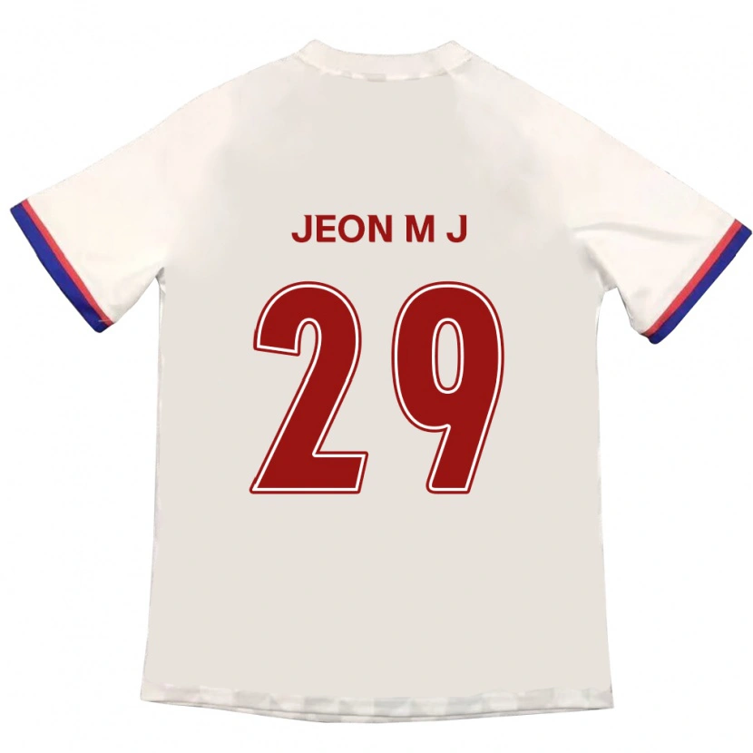 Danxen Dame Jeon Min-Ji #29 Off-White Rød Bortetrøye Drakt Trøye 2025/26 Skjorter T-Skjorte