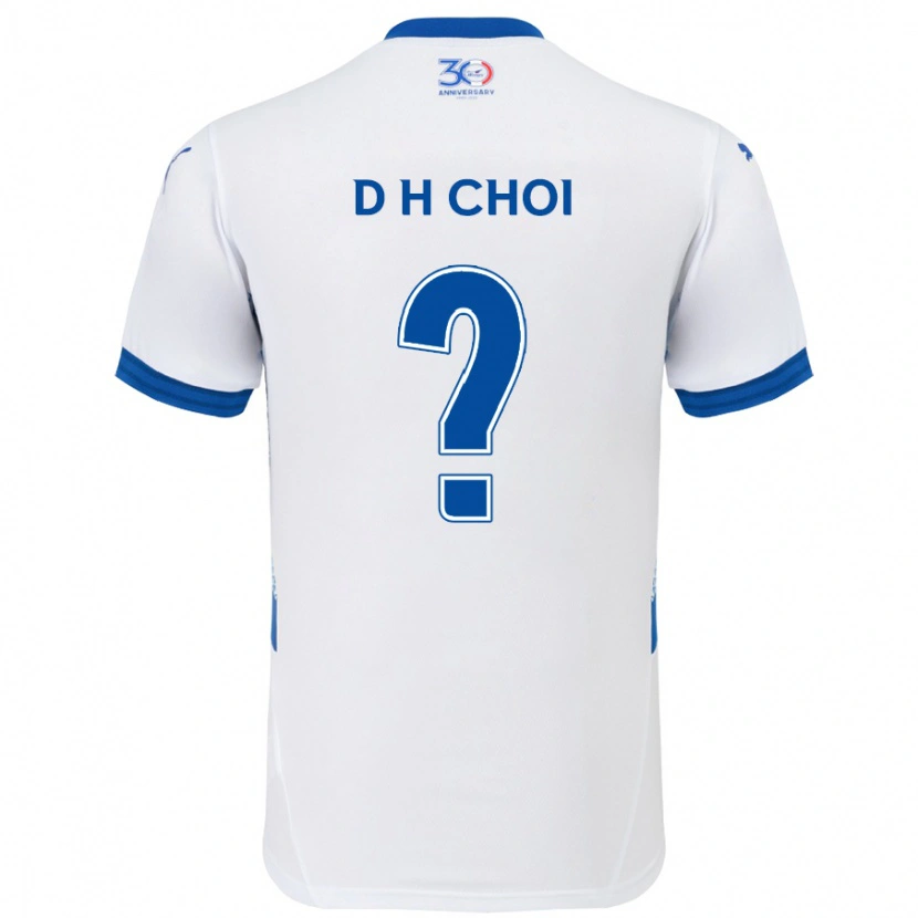 Danxen Dame Da-Hun Choi #0 Hvit Kongeblå Bortetrøye Drakt Trøye 2025/26 Skjorter T-Skjorte