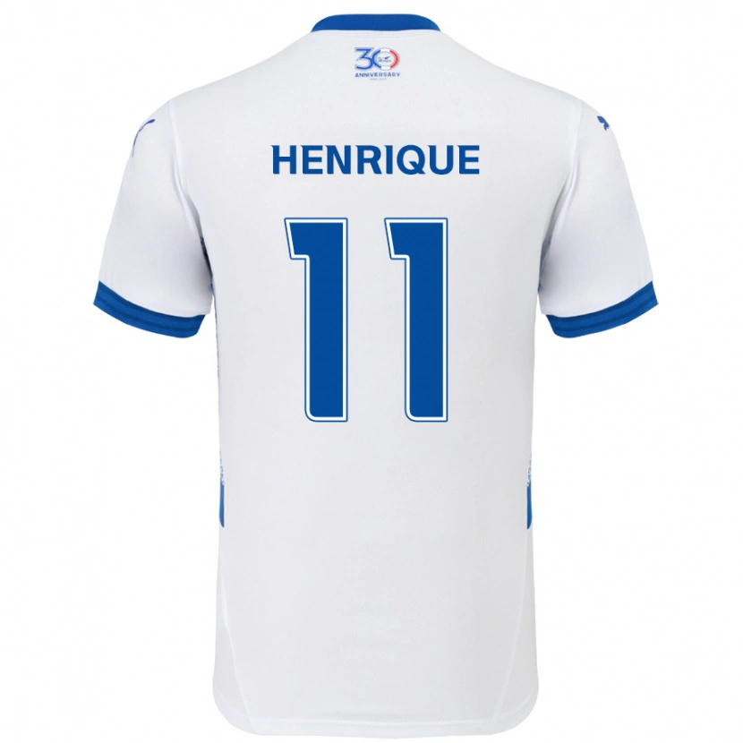 Danxen Dame Paulo Henrique #11 Hvit Kongeblå Bortetrøye Drakt Trøye 2025/26 Skjorter T-Skjorte
