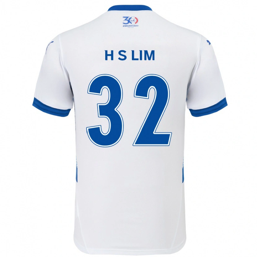 Danxen Dame Seong-Hyeon Lim #32 Hvit Kongeblå Bortetrøye Drakt Trøye 2025/26 Skjorter T-Skjorte