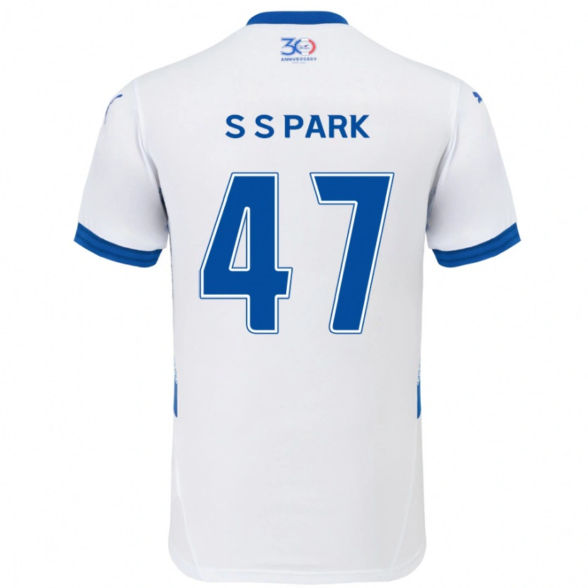 Danxen Dame Seung-Soo Park #47 Hvit Kongeblå Bortetrøye Drakt Trøye 2025/26 Skjorter T-Skjorte