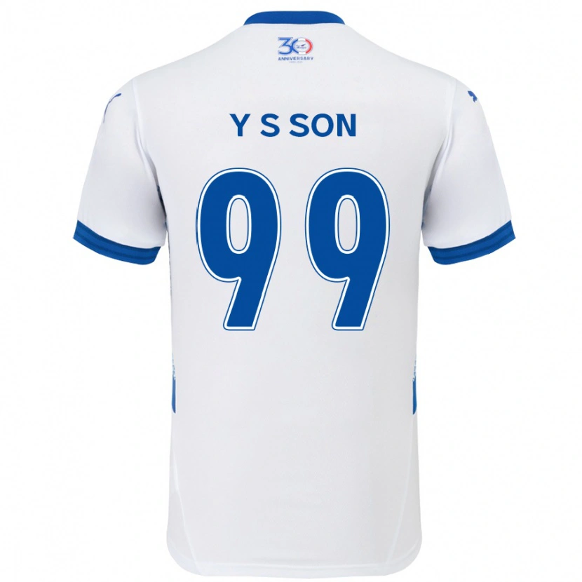 Danxen Dame Suk-Yong Son #99 Hvit Kongeblå Bortetrøye Drakt Trøye 2025/26 Skjorter T-Skjorte