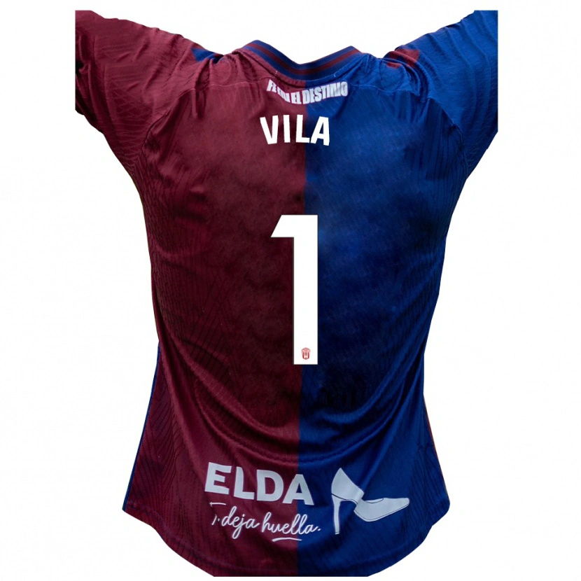 Danxen Dame Ramón Vila #1 Blå Rød Hjemmetrøye Drakt Trøye 2025/26 Skjorter T-Skjorte