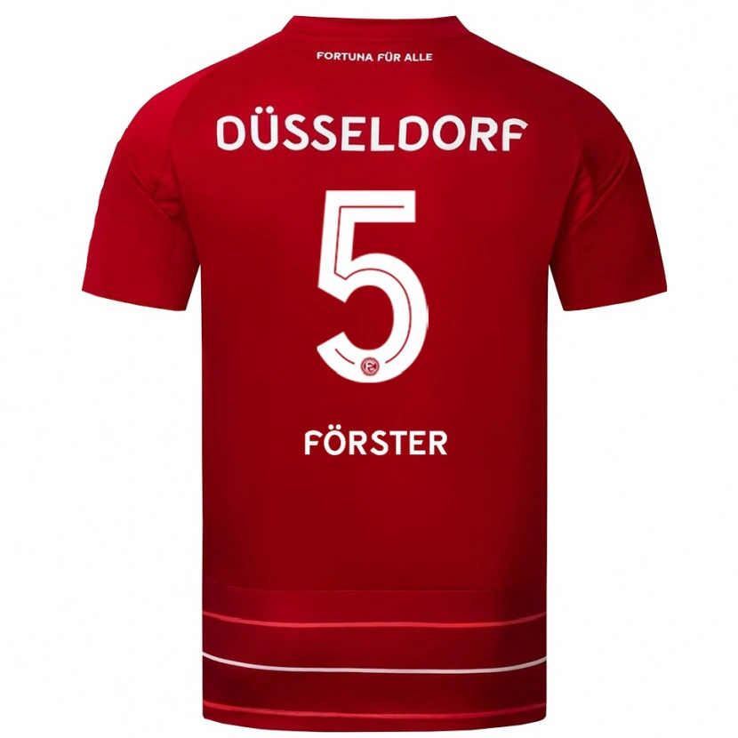Danxen Dame Noah Förster #5 Rød Hvit Hjemmetrøye Drakt Trøye 2025/26 Skjorter T-Skjorte