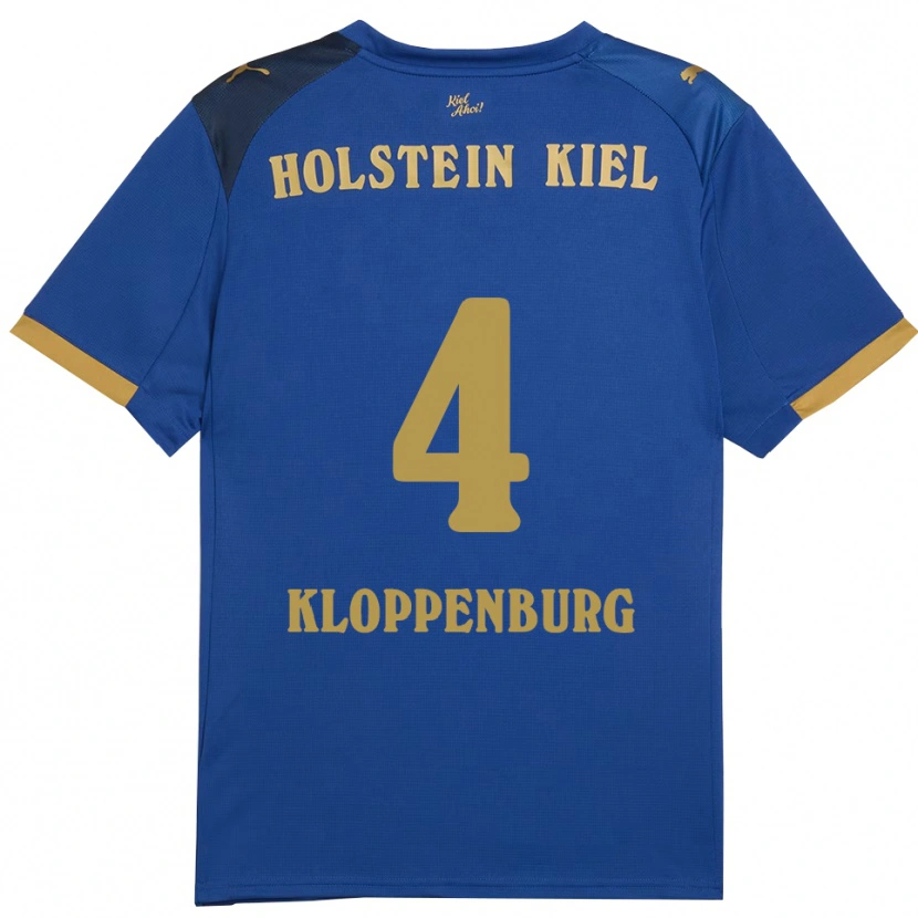 Danxen Dame Len Kloppenburg #4 Blå Gull Hjemmetrøye Drakt Trøye 2025/26 Skjorter T-Skjorte
